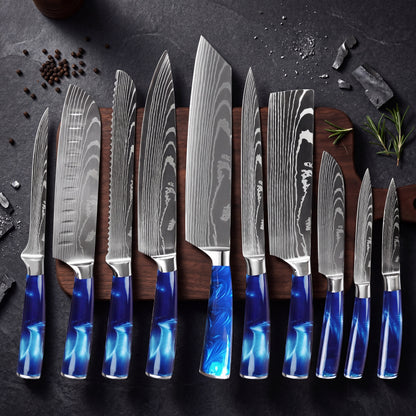 Damascus Pattern Blade 10-piece set
