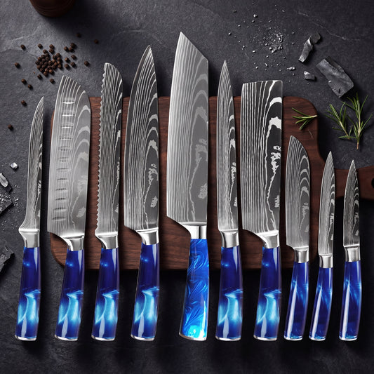 Damascus Pattern Blade 10-piece set