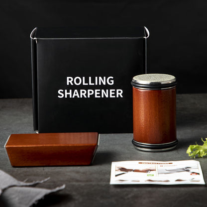 Rolling sharpener with its box and instruction card