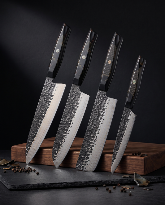 Obsidian 4-piece set, complete set shown